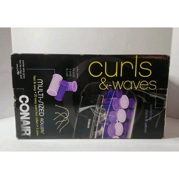 Conair Multi Sized Rollers Curls And Waves With Box‎ Preowned- Used Once - Picture 2 of 10